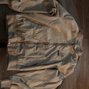 a members only light brown jacket